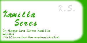 kamilla seres business card